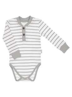 Niemowlęce body bawełna długi rękaw paseki Nicol,r.92 - Body dla niemowląt - miniaturka - grafika 1