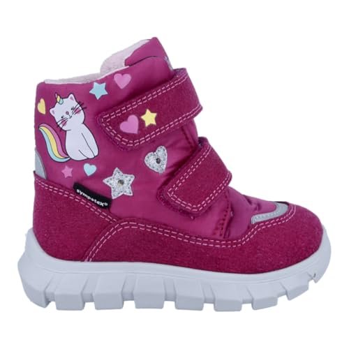 Richter Buty dziecięce dla chłopców i dziewczynek, Snow Mini buty zimowe, Berry (Print cat), 25 EU, Berry Print Cat, 25 EU
