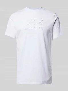 Koszulki męskie - T-shirt z napisem z logo - grafika 1