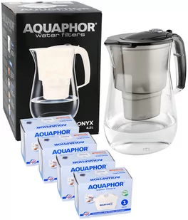 Dzbanek filtrujący wodę Aquaphor Onyx 4.2L CZARNY TRITAN + 4 FILTRY wkłady - Dzbanki filtrujące - miniaturka - grafika 1