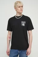 Koszulki męskie - Vans t-shirt bawełniany męski kolor czarny z nadrukiem - miniaturka - grafika 1