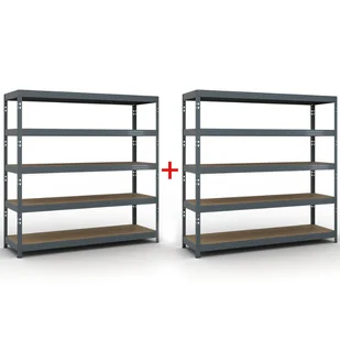 Regał półkowy 2000 x 2000 x 600 mm, nośność 500 kg, 1+1 GRATIS - Szafy i regały magazynowe - miniaturka - grafika 1