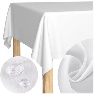 Obrus 140x240 Plamoodporny Klasyczny Savio Biały - Obrusy i serwetki - miniaturka - grafika 1