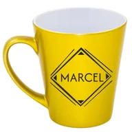 Kubki - Kubek latte złoty z imieniem Marcela, prezent dla Marcela, 8 - miniaturka - grafika 1