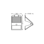 Lampy ogrodowe - OSRAM Kinkiet LED ENDURA FLOOD BUTTERFLY, 4 W, czujnik BUTTERFLY, czarny, tworzywo sztuczne, nowoczesny - miniaturka - grafika 1