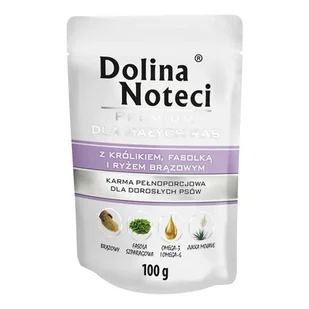 Dolina Noteci Premium Pies Królik, fasolka i ryż brązowy saszetka 100g MS_15853 - Mokra karma dla psów - miniaturka - grafika 1