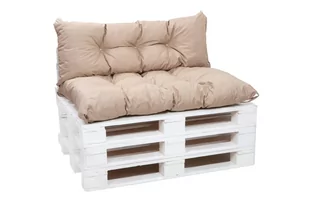 Poduszki na palety  120 x 80 siedzisko  i opacie 120x50 cm, Poduszki na palety wodoszczelne, Beżowa - Poduszki ogrodowe - miniaturka - grafika 1
