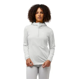 Damska bluza z kapturem Jack Wolfskin PRELIGHT TRAIL HOODY W Cool Grey - XS - Bluzy damskie - miniaturka - grafika 1