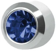 Piercing - Kolczyki - studex plus - szafir w oprawie pełnej - srebrne(r) - miniaturka - grafika 1