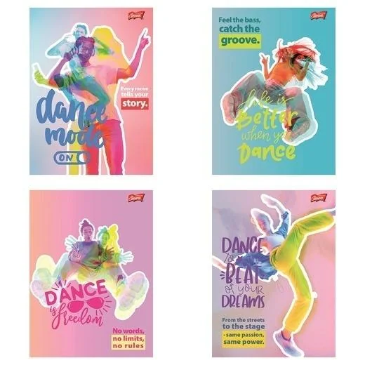 Zeszyt A5 linia 60 kartek Dance Mode 10 sztuk