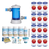 Baseny ogrodowe - WAYS - Pielęgnacja basenu - Pakiet Large Deluxe & pompa filtrująca 5678 L/u & 12 filtrów typu III - miniaturka - grafika 1