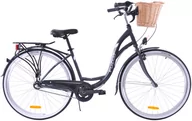 Rowery - Rower miejski damski 28 Fuzlu Nevada S3 grafitowy - miniaturka - grafika 1