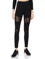 Legginsy - Urban Classics Damskie legginsy z koronką, czarny, XL - miniaturka - grafika 1
