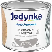 Emalie - Farba akrylowa Jedynka DecoProtect Drewno i Metal Satynowy Połysk Szary Jasny 0,2 l - miniaturka - grafika 1