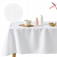 Obrusy i serwetki - Plamoodporny obrus 140x340 biały na stół chrzciny jadalnia wodoodporny - miniaturka - grafika 1