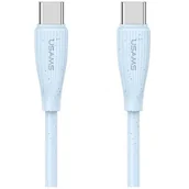 Kable USB - Kabel USB-C - USB-C USAMS Green Series SJ716 60W 1 m Niebieski - miniaturka - grafika 1