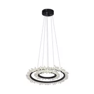 Lampy sufitowe - Lampa wisząca LED Frozen 1 x 60 W czarna 617 - miniaturka - grafika 1