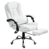 Fotele i krzesła biurowe - Fotel biurowy NBR002 biały - miniaturka - grafika 1