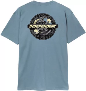 Koszulki męskie - t-shirt męski INDEPENDENT SPEED SNAKE TEE Slate Blue - grafika 1