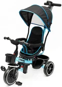 Rowerki trójkołowe - Rowerek trójkołowy Bauerkraft obracany 2w1 wózek jasno niebieski - miniaturka - grafika 1