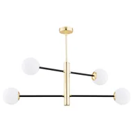 Lampy sufitowe - Lampa Wisząca Bresso 1754 4Xe14 Czarna/Mosiądz - miniaturka - grafika 1