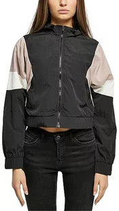 Urban Classics Damska kurtka damska Short 3-Tone Crinkle Jacket black/duskrose/whitesand 5XL, czarny/duskrose/biały piasek, 5XL - Kurtki damskie - miniaturka - grafika 1