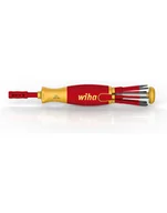 Akcesoria do elektronarzędzi - Wiha Wkrętak z magazynkiem bitów LiftUp electric Pozidriv, PlusMinus/Pozidriv, płaski z 6 bitami slimBit 283109023 41234 41234 - miniaturka - grafika 1
