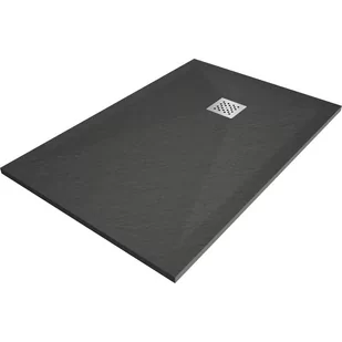 Mexen Stone+ brodzik kompozytowy prostokątny 110 x 70 cm, antracyt - Brodziki prysznicowe - miniaturka - grafika 1