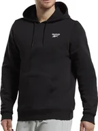 Bluzy męskie - Bluza z kapturem męska ocieplana Reebok Identity Small Logo Fleece Hoodie 100202869 XL Czarna (1200143505625) - miniaturka - grafika 1