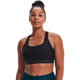 Biustonosz sportowy Under Armour Crossback Mid Bra - Bielizna sportowa damska - miniaturka - grafika 2
