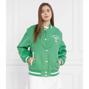 Tommy Jeans Kurtka bomber | Regular Fit | z dodatkiem wełny - Kurtki damskie - miniaturka - grafika 1