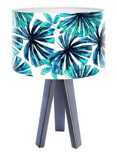 Macodesign Lampa biurkowa Niebieska palma mini-foto-423a, 60 W - Lampy stojące - miniaturka - grafika 1
