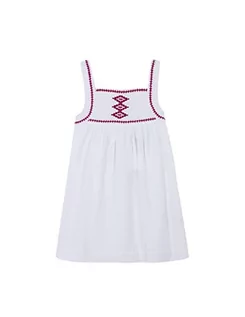 Sukienki - Gocco Sukienka z haftem dla dziewczynek, Optyczny biały, 3-4 lat - grafika 1