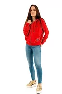 Bluzy damskie - Superdry Vintage Crop Ziphood Damska bluza z kapturem, Soda Pop Red, XL - miniaturka - grafika 1