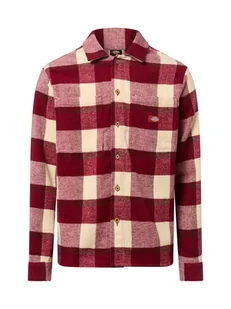 Dickies Męska koszula flanelowa z zawartością wełny - Plaid Coaling Mężczyźni Comfort Fit czerwony w kratkę, S - Koszule męskie - miniaturka - grafika 1