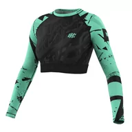 Koszulki sportowe damskie - Crop Top Fitness Damski z długim rękawem Extreme Hobby NEO - miniaturka - grafika 1