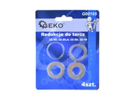 Akcesoria do elektronarzędzi - Geko G00195 redukcje do tarcz 4 elementy - miniaturka - grafika 1