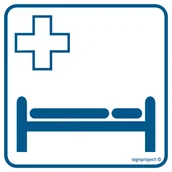 Systemy ekspozycyjne i znaki informacyjne - RE001 SZPITAL, FN - FOLIA SAMOPRZYLEPNA; (150X150MM) - miniaturka - grafika 1