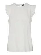 Bluzki damskie - VERO MODA Vmolivia Sl Top WVN Ga bluzka damska, Snow White, M - miniaturka - grafika 1