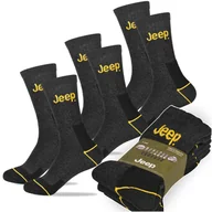 Skarpetki męskie - JEEP Skarpety Męskie Wytrzymałe Grey Yellow Bawełna Zestaw 3 Pary Roz. 39/42 - miniaturka - grafika 1