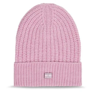 Czapka Tommy Jeans Tjw Cosy Knit Beanie AW0AW15462 Różowy - Czapki damskie - miniaturka - grafika 1
