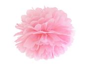 Party Deco Dekoracja wisząca pompon kwiat - j. różowa - 25 cm - 1 szt. PP25-081