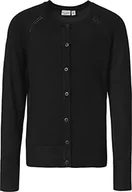 Swetry damskie - Name It Girl's Nkfvioni Ls Knit Card L Noos kardigan, Czarny, 116 - miniaturka - grafika 1