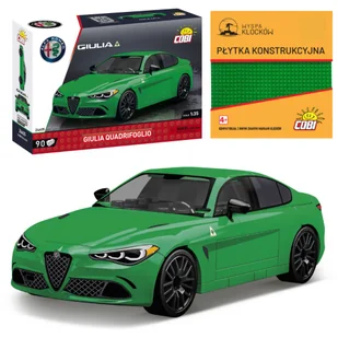 Cobi 24605 Samochód  Giulia Quadrifoglio ALFA ROMEO 90 El. + PŁYTKA - Klocki - miniaturka - grafika 1