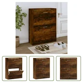 Szafki na buty - The Living Store Szafka na buty dąb wędzony 63x24x81 cm Materiał drewnopochodny - miniaturka - grafika 1