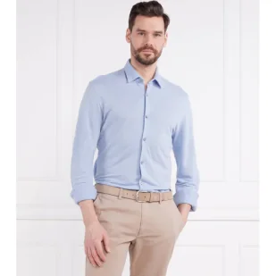 BOSS Lniana koszula Roan_F | Slim Fit - Koszule męskie - miniaturka - grafika 1