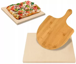 Duży Kamień Do Pieczenia Pizzy 30X38 + Łopatka Deska Forma - Deski do krojenia - miniaturka - grafika 1