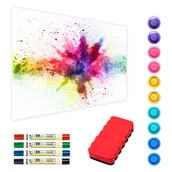 Tablice i flipcharty - Allboards Tablica magnetyczna metalowa HOLI ŚWIĘTO KOLORÓW 60x40cm MetalBoards blacha z nadrukiem na wszystkie rodzaje magnesów + zestaw akcesoriów GRATIS MB64_00014 - miniaturka - grafika 1