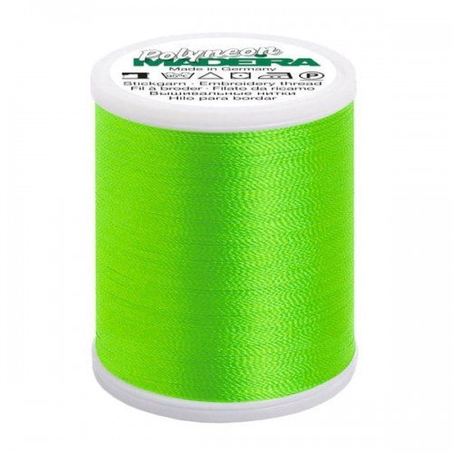 Nitka hafciarska MADEIRA Polyneon 40, 1000 m, jaskrawa limonka