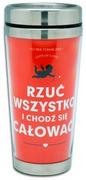 Kubki termiczne - Kubek termiczny Rzuć wszystko i chodź się całować, 300 ml - miniaturka - grafika 1